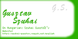 gusztav szuhai business card